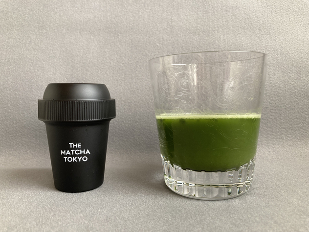 抹茶シェーカーと抹茶inグラス 抹茶シェーカーと抹茶inグラス